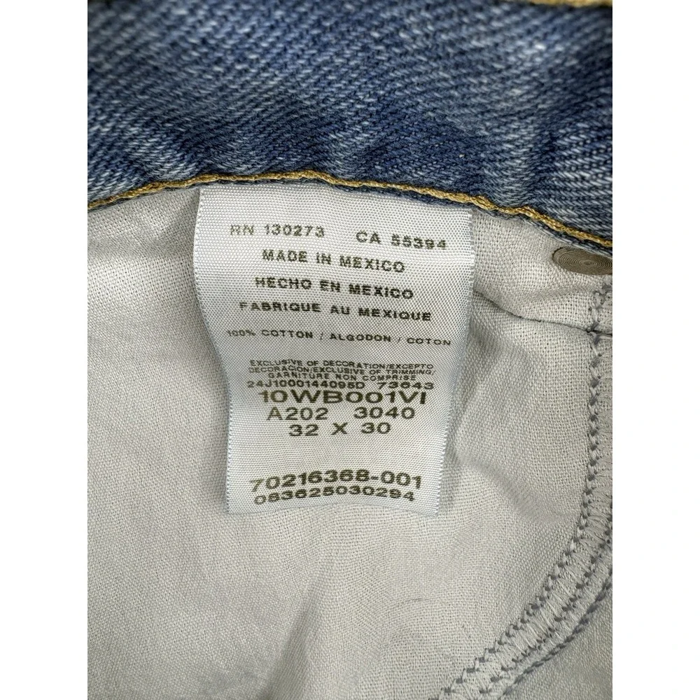 Wrangle Blues Men's 32x30 Relaxed Fit Blue Jeans Medium/Light Wash Outdoor Work